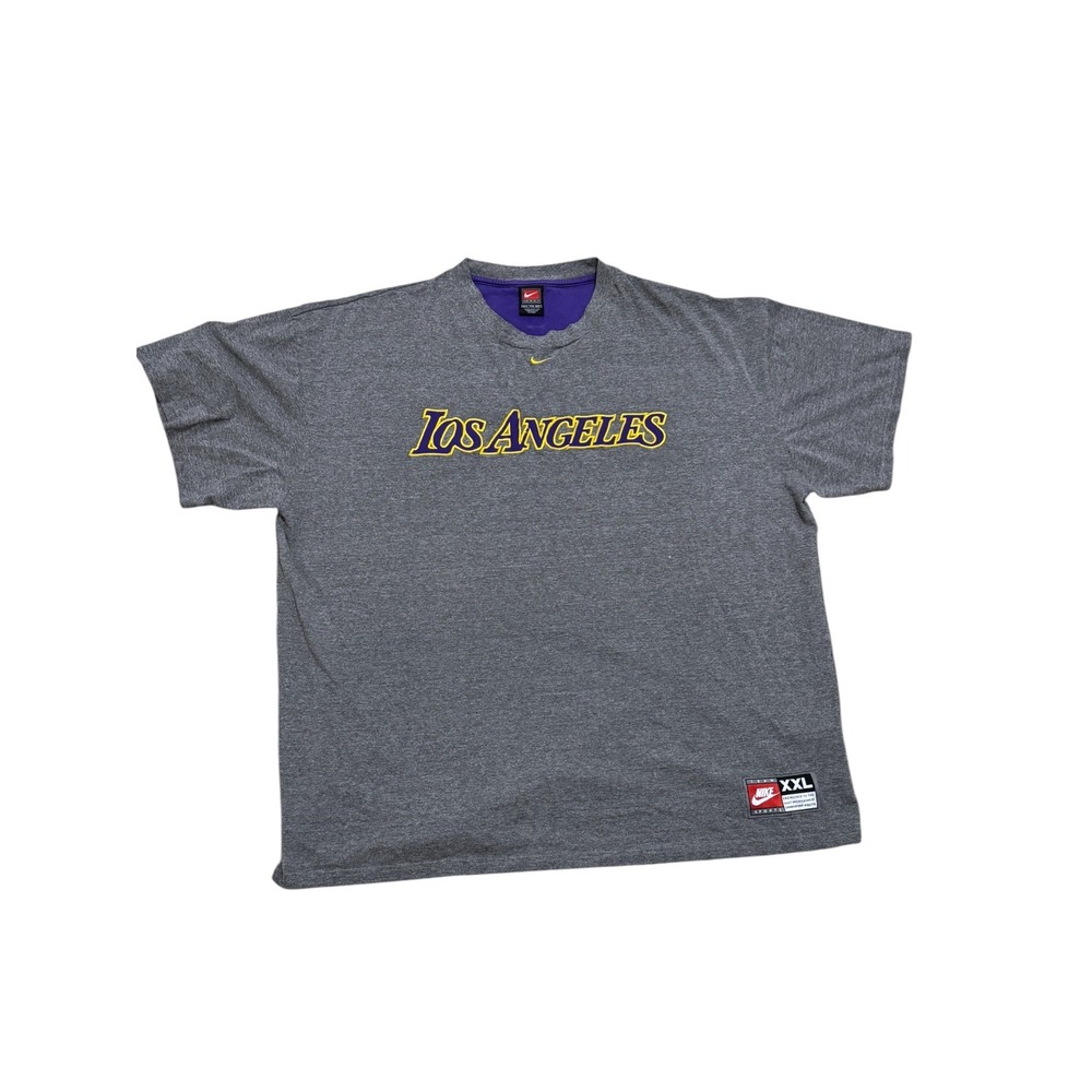 Nike Team LA Lakers Vtg Los Angeles t-Shirt XXL Embroidered spell out tee NBA